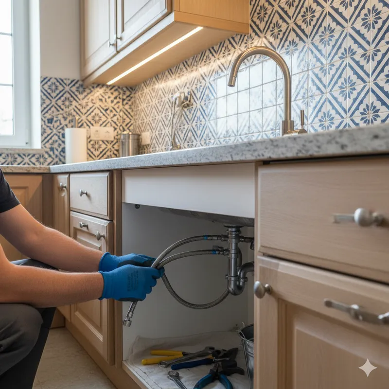 Reparação de canalização de cozinha